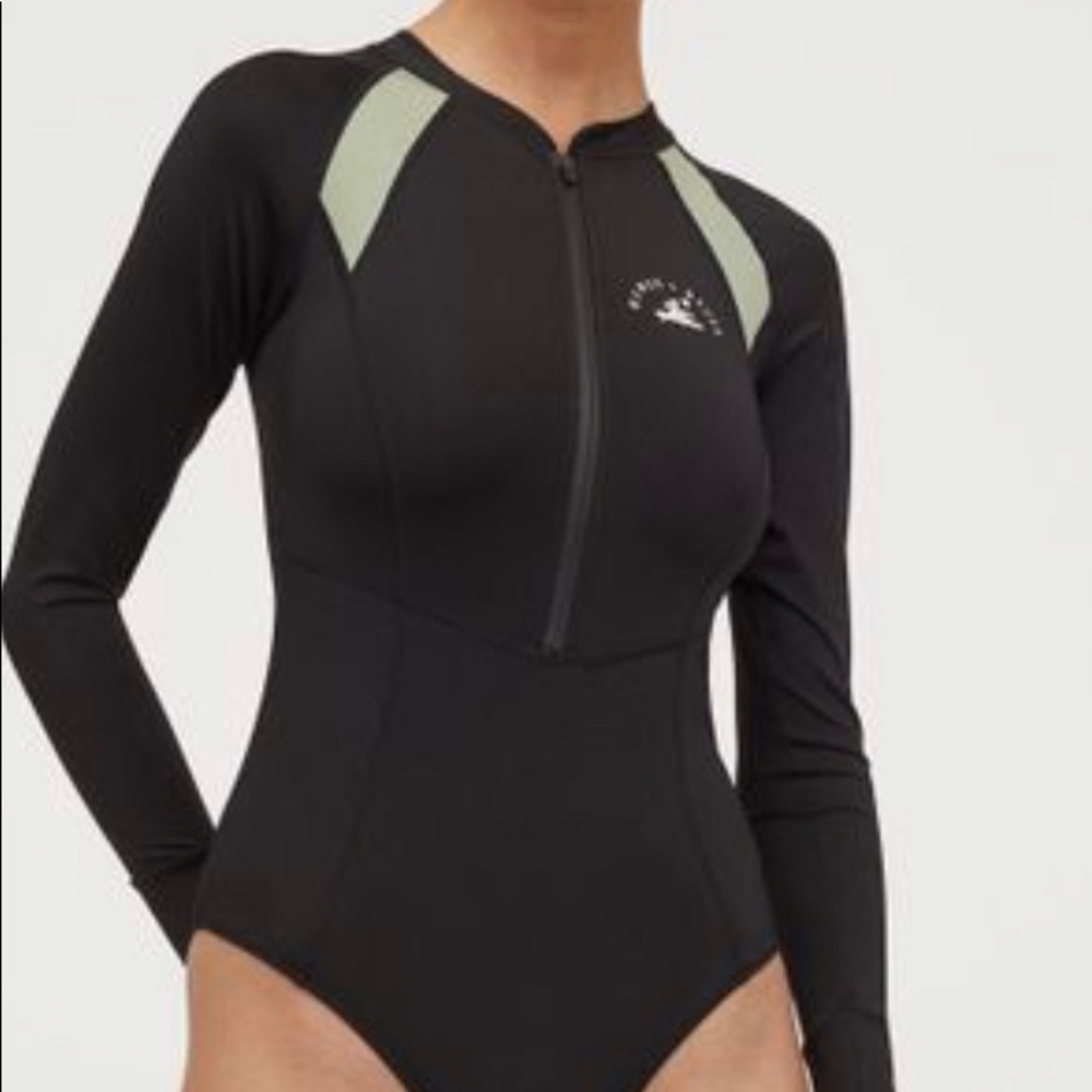 H&M Black and Green Women Swim One Piece - Picture 3 of 12